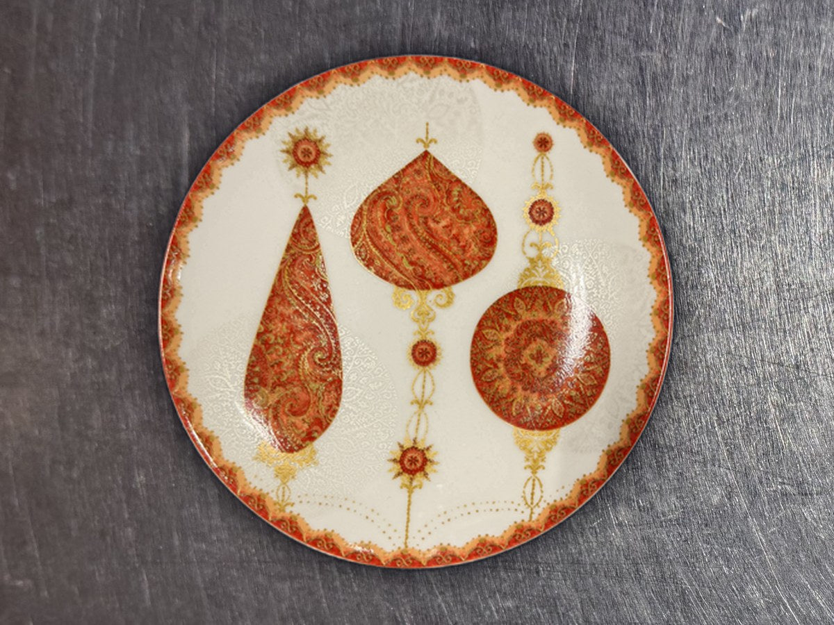 222 Fifth Constantina Red Saucer: no lead detected by XRF