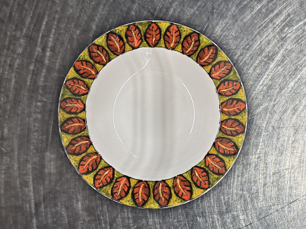 222 Fifth Masai Hand Painted Leaf Dish: 50 ppm lead by XRF