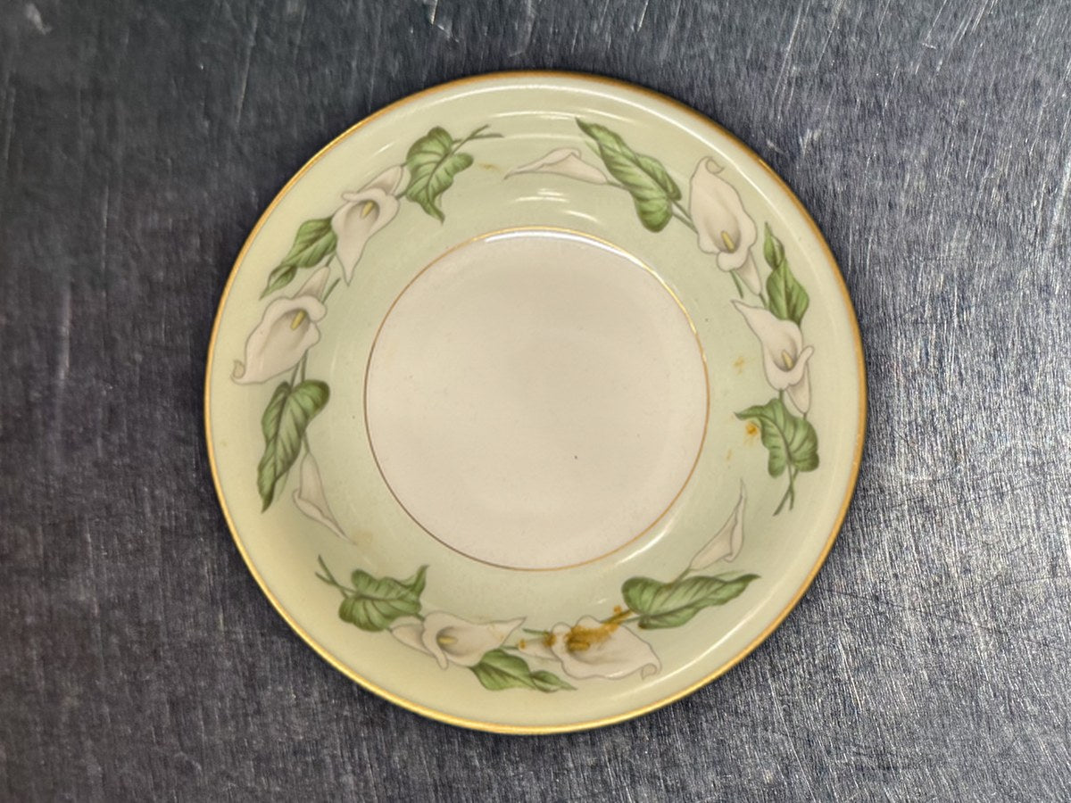 Adrienne White Floral Saucer: no lead detected by XRF