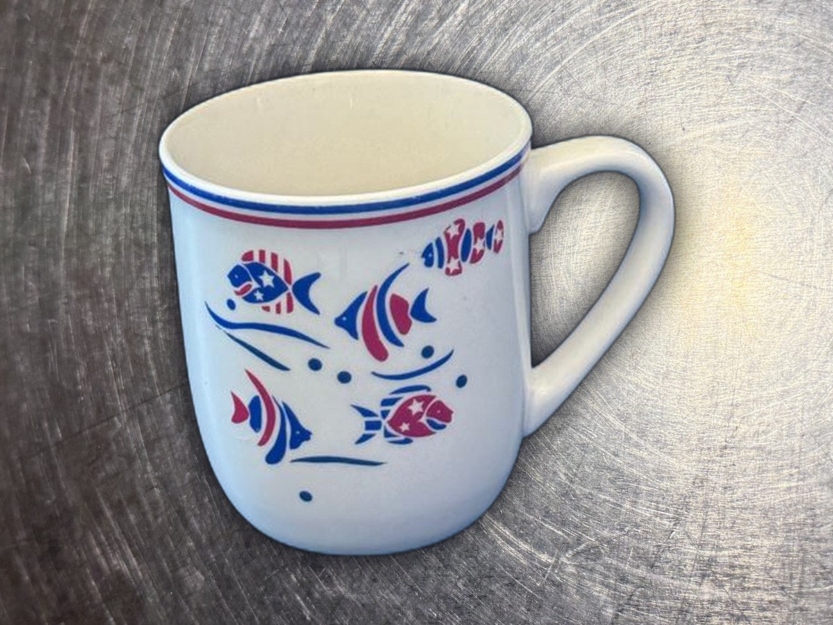 American fish design mug: 7,000 ppm lead by XRF