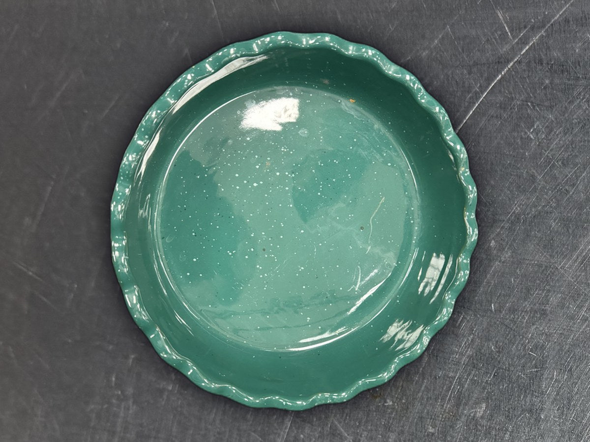 Aqua Blue Deep Large Pie Baker Bowl: 89 ppm lead by XRF