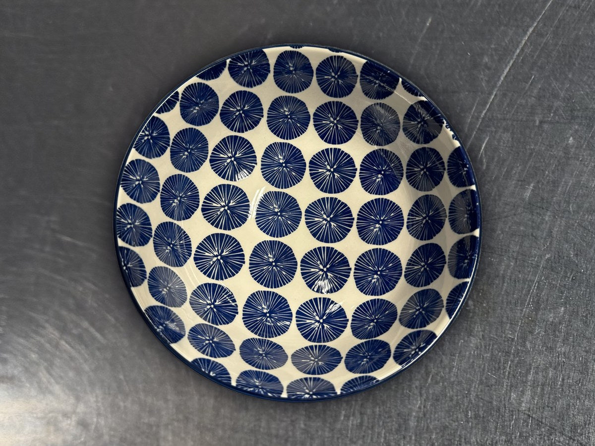 At Home Blue Dotted Ceramic Bowl: 64 ppm lead by XRF