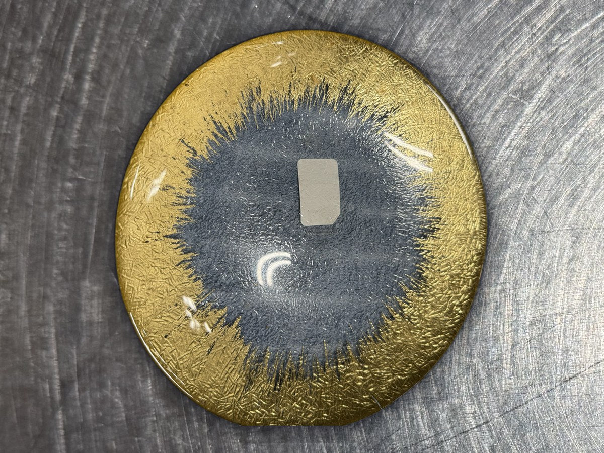 At Home Gold Rim Clear Solaris Dish: 11 ppm lead by XRF