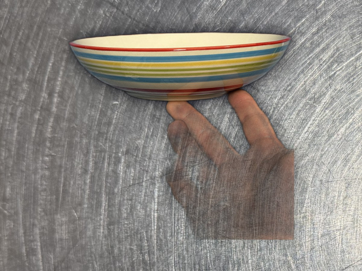At Home Seaside Bright Stripe Large Bowl: 59 ppm lead by XRF