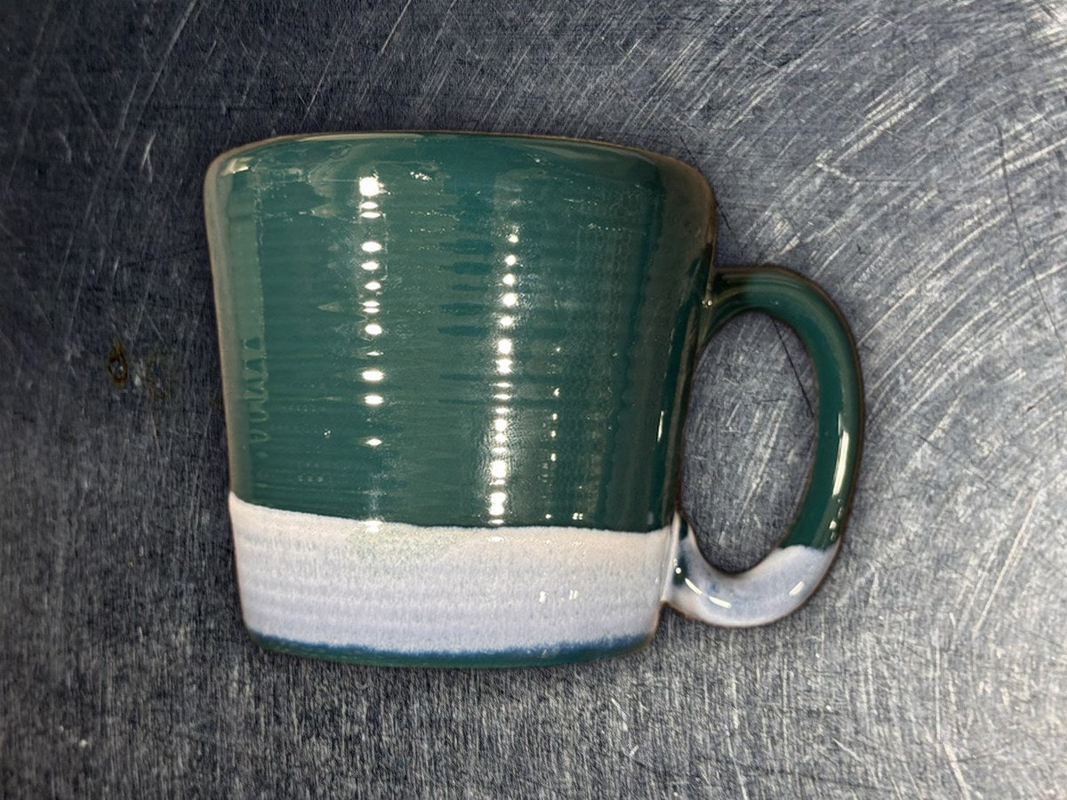 Barcela green white mug