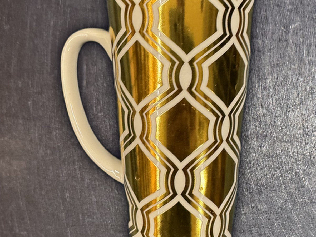 California Pantry Gold Tall Mug: no lead detected by XRF