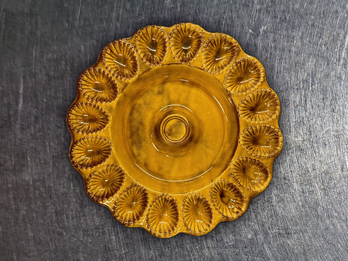 California Pottery Deviled Egg Mustard Dish: 192,558 ppm lead by XRF