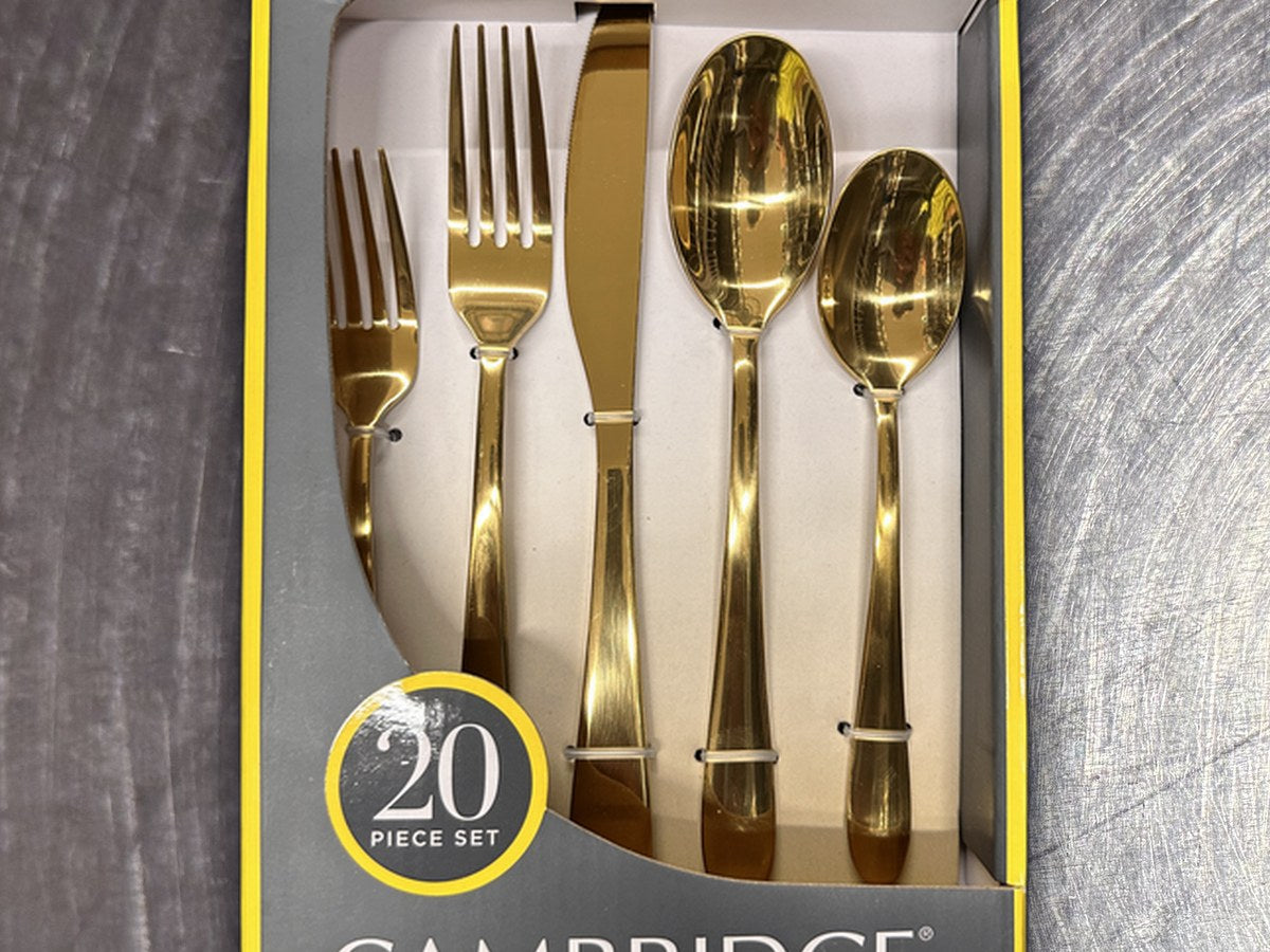 Cambridge Stainless Steel Byram Gold Flatware: no lead detected by XRF