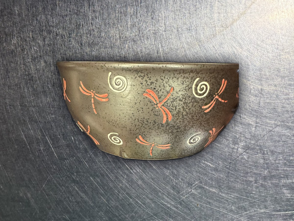 Ceramic Brown Dragon Fly Bowl: 10 ppm lead by XRF