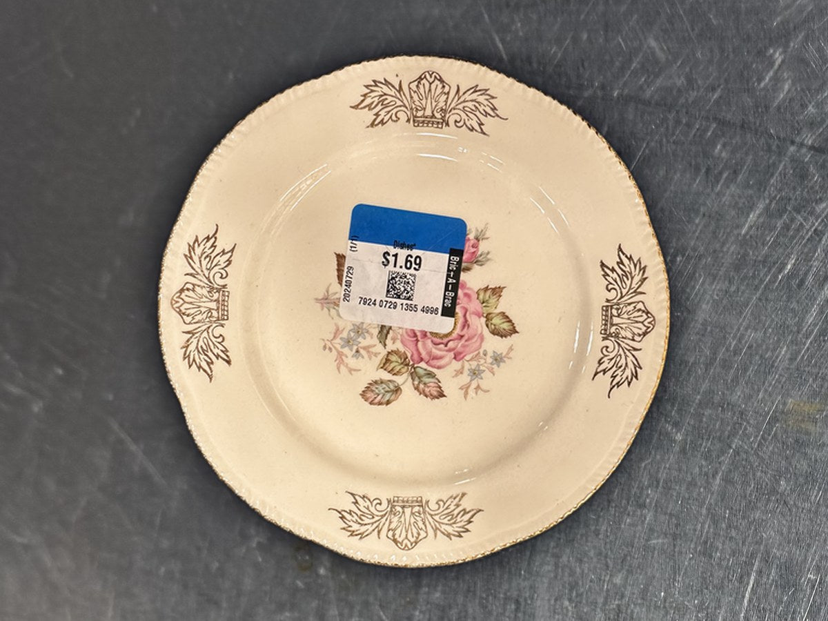 Ceramic Pink Flower Saucer: 92,180 ppm lead by XRF