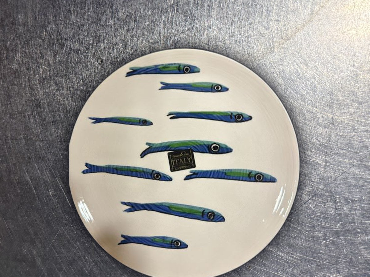 CeramicheItalia art fish white dish