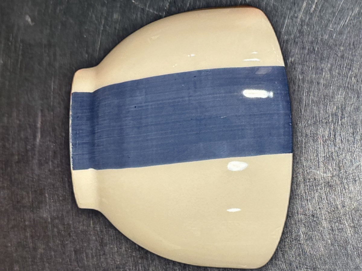 Ceramics cuore white blue bowl