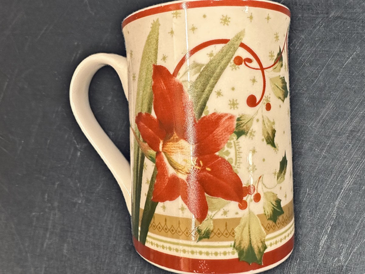 Certified International Floral Tall Mug: no lead detected by XRF