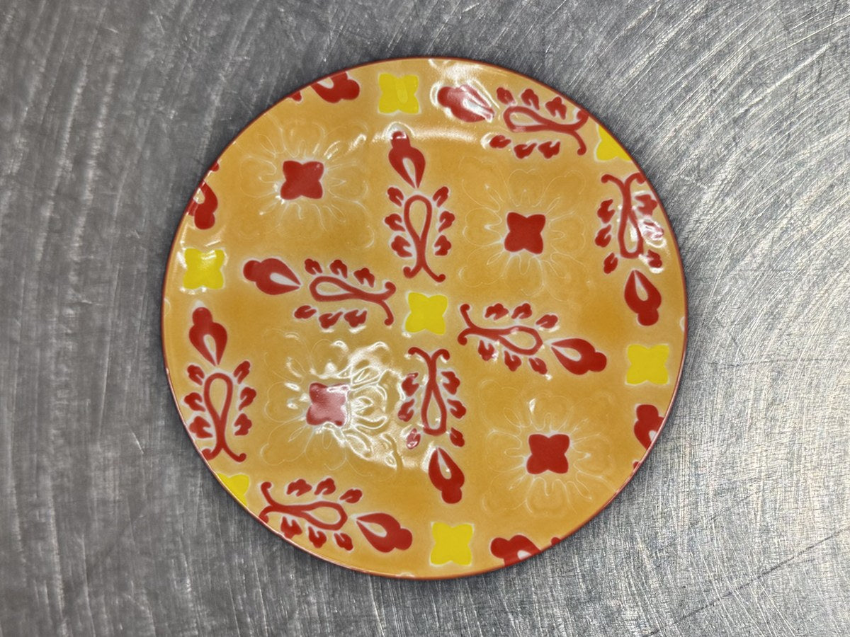 Certified International Yellow Damask Floral Dish: 154 ppm lead by XRF