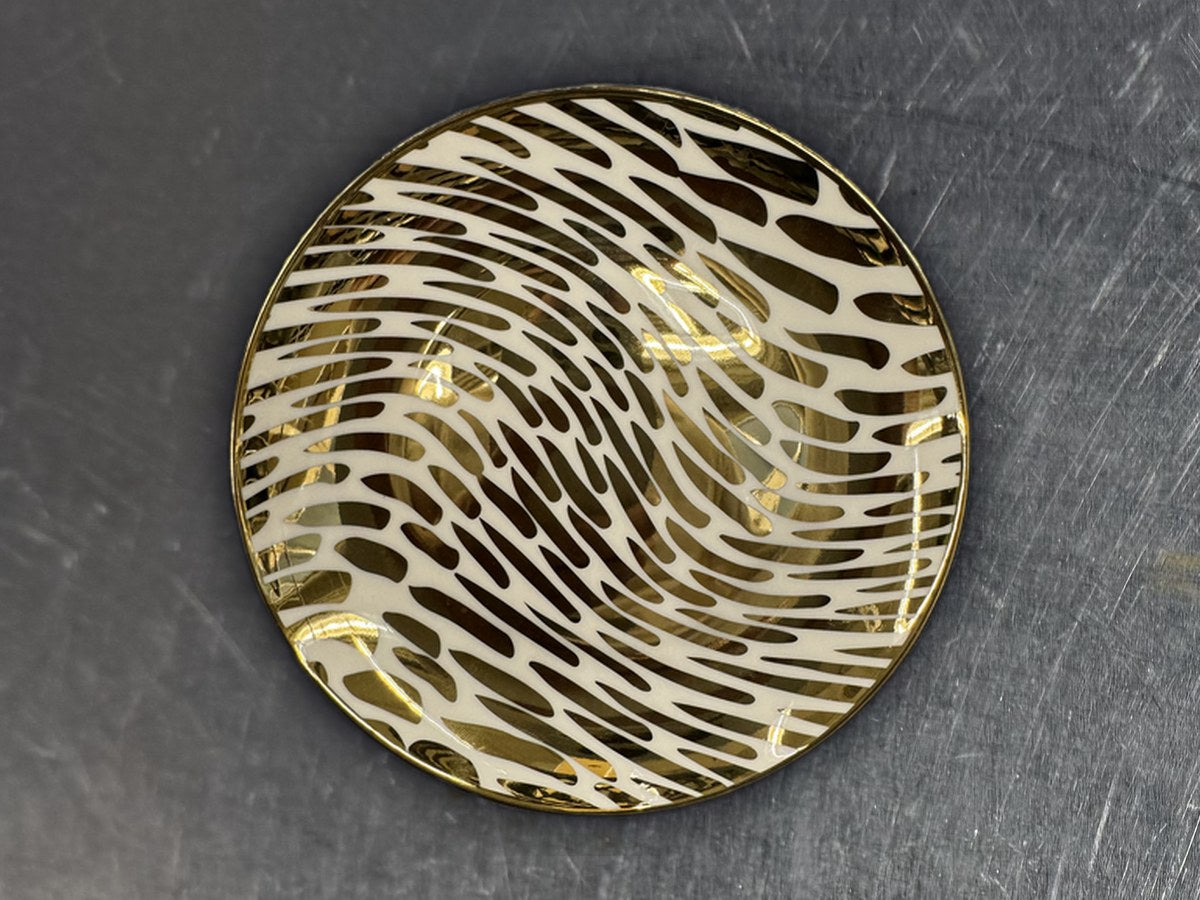 Certified International Zebra Design Saucer: 55 ppm lead by XRF