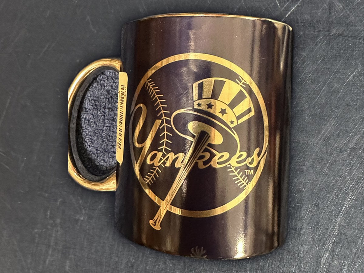 City Merchandise Yankees Black Gold Mug: 158 ppm lead by XRF