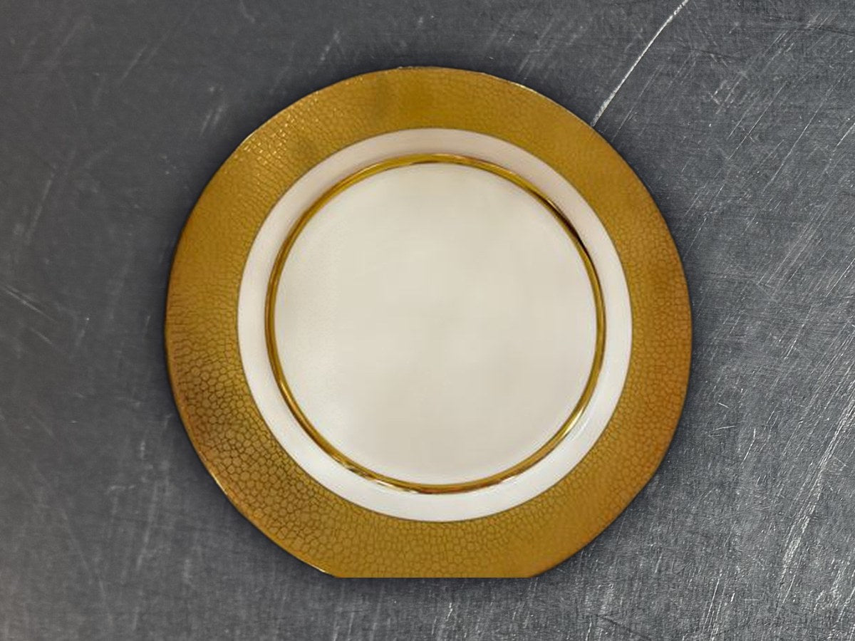 Classic coffee & tea gold line dish