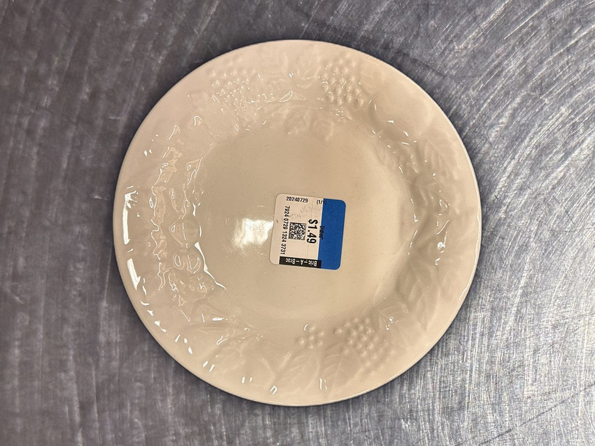 Everyday Gibson Embossed Design White Saucer: 48 ppm lead by XRF