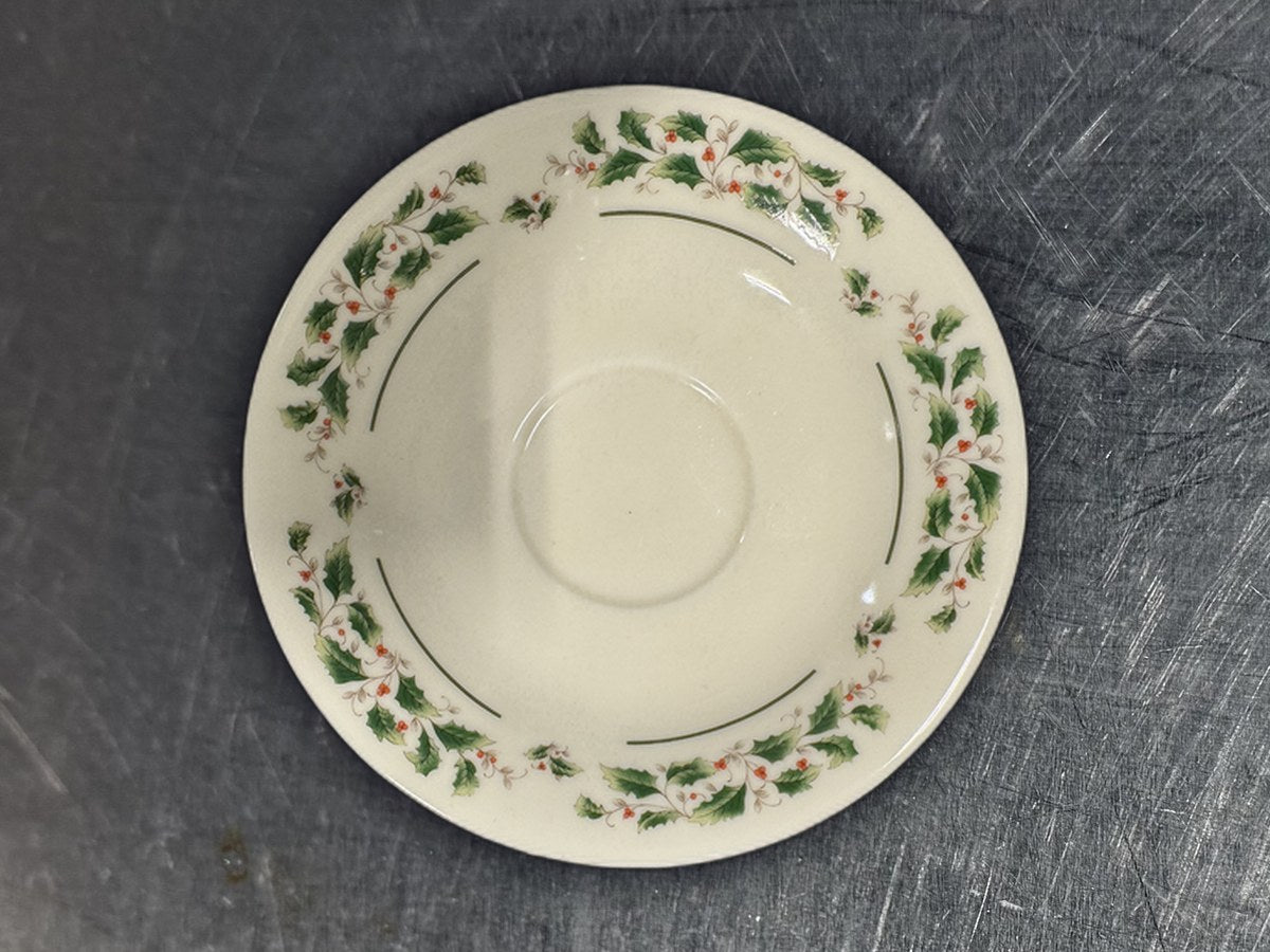 Fine China Christmas Leaf Design Saucer: 37 ppm lead by XRF