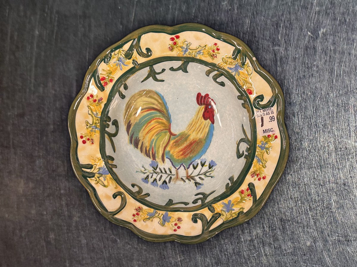 Floral Rooster By Jay Dish