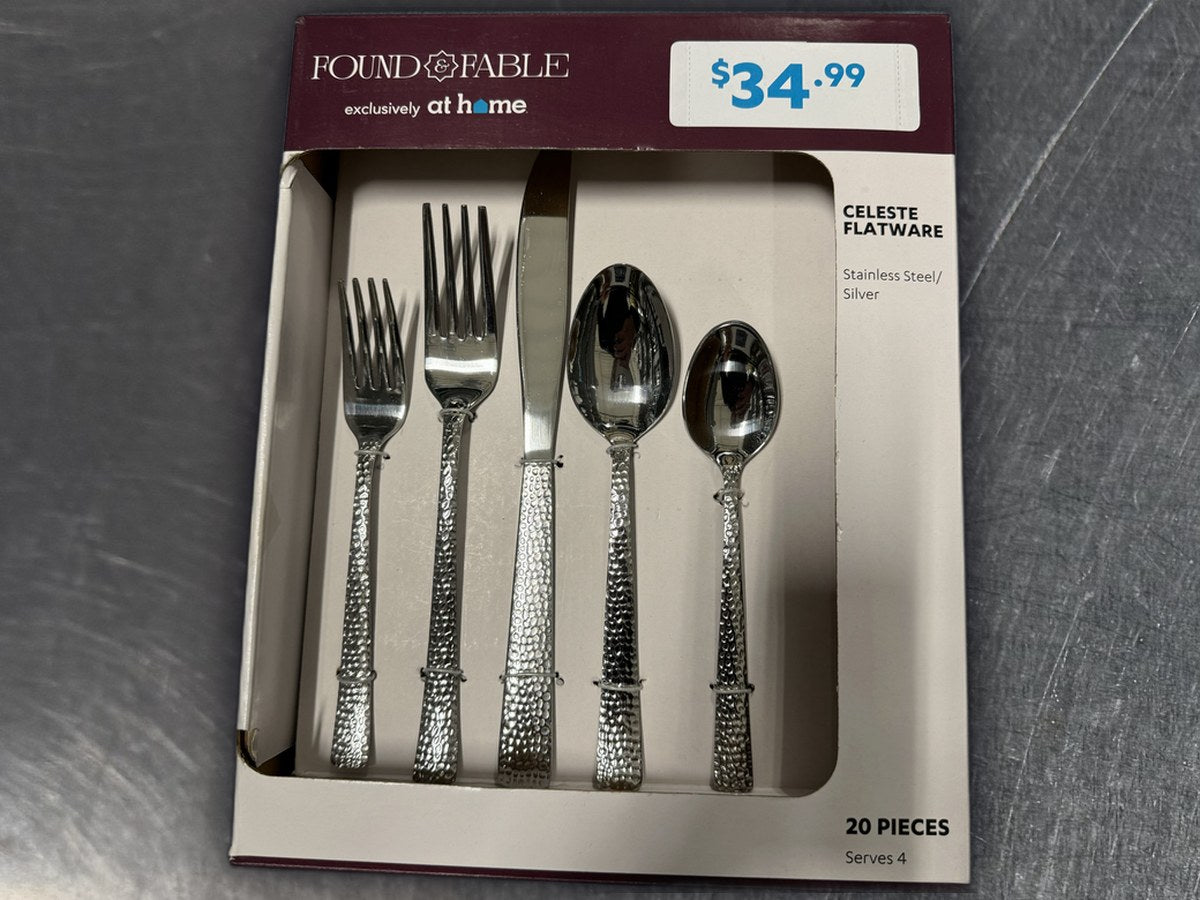 Found & Fable Silver Stainless Steel Celeste Flatware: no lead detected by XRF