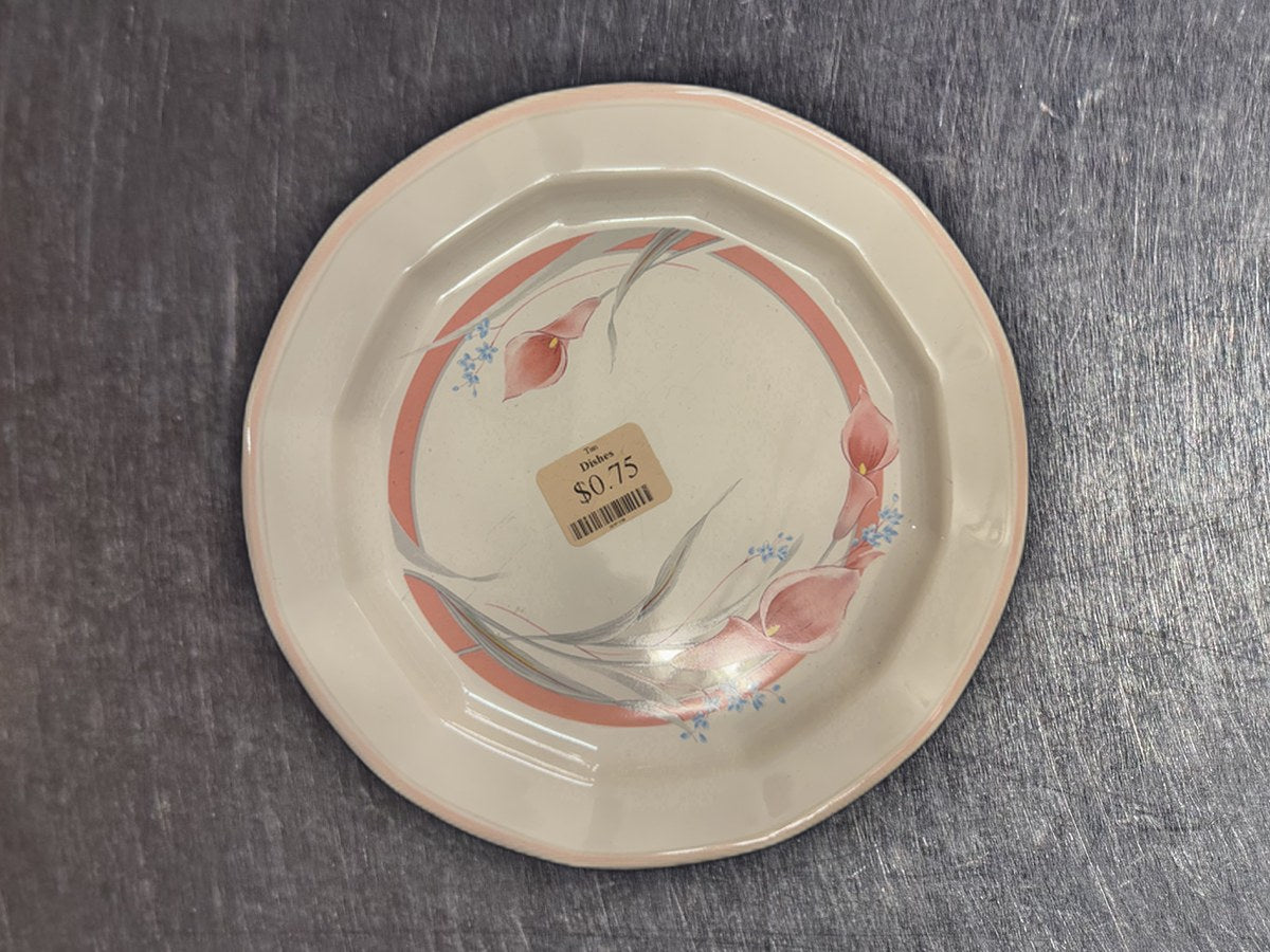 Genuine Stoneware Pink Calla Lilly Dish: 6,562 ppm lead by XRF