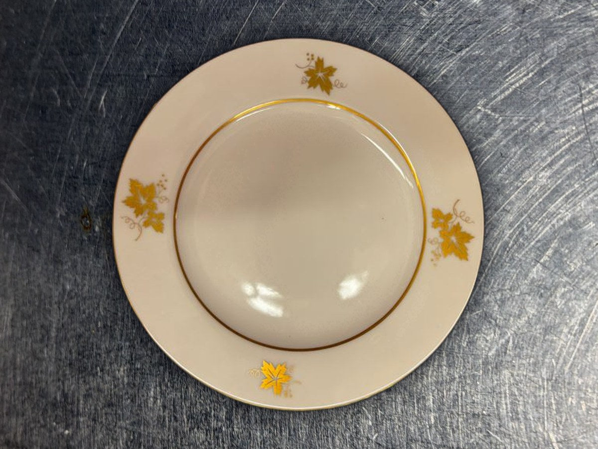 Gold Leaves Rim White Dish: 21 ppm lead by XRF