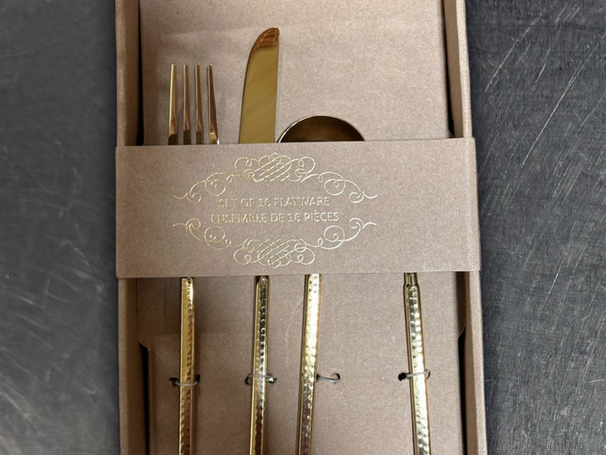 Gold stainless steel flatware