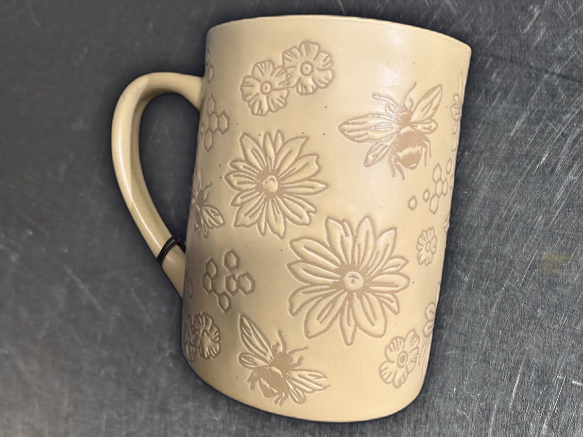 Heartland Hive Yellow Bee & Floral Mug: 467 ppm lead by XRF