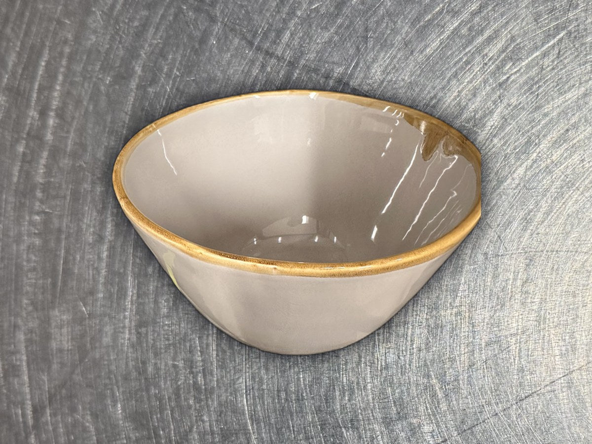 La Ceramica Vintage Gold Round Bowl