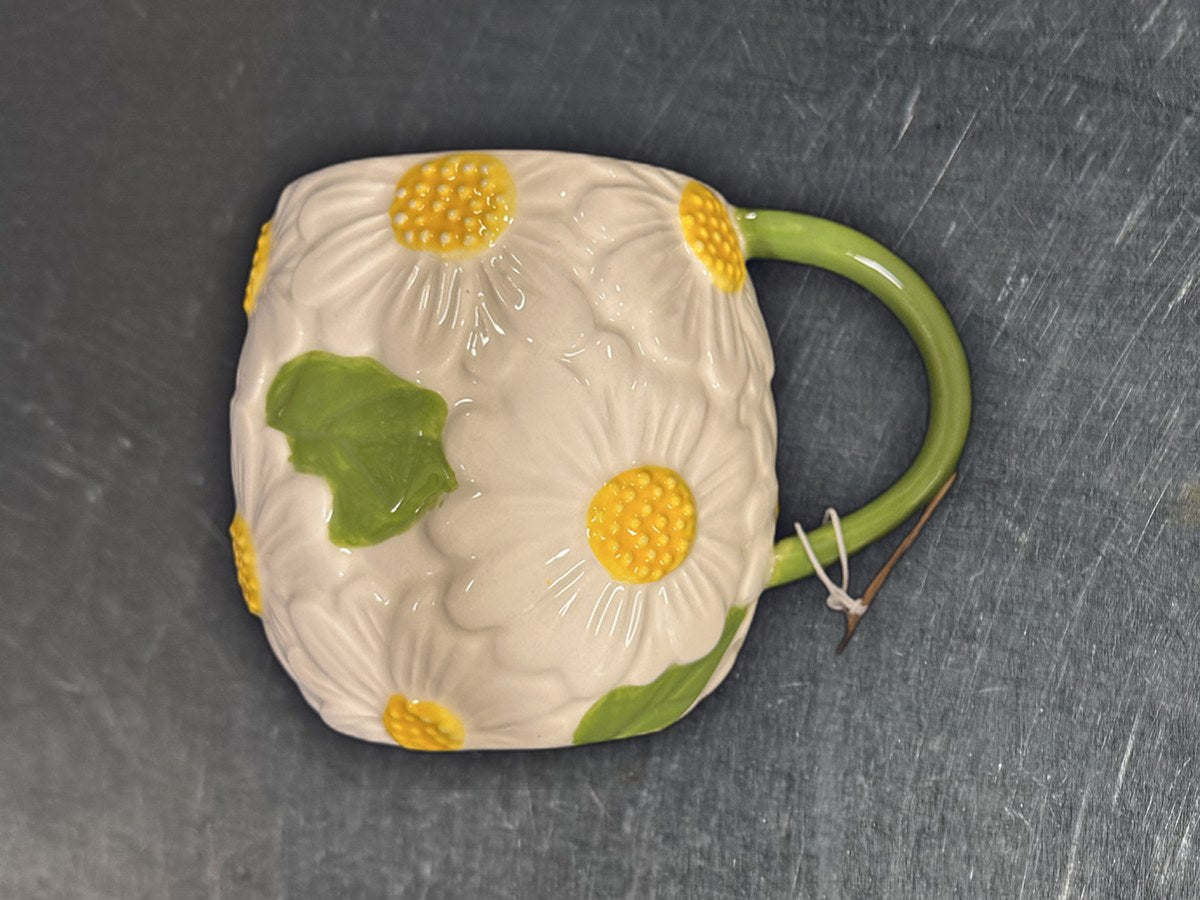 Lang By Design Group White Sun Flower Mug: 60 ppm lead by XRF