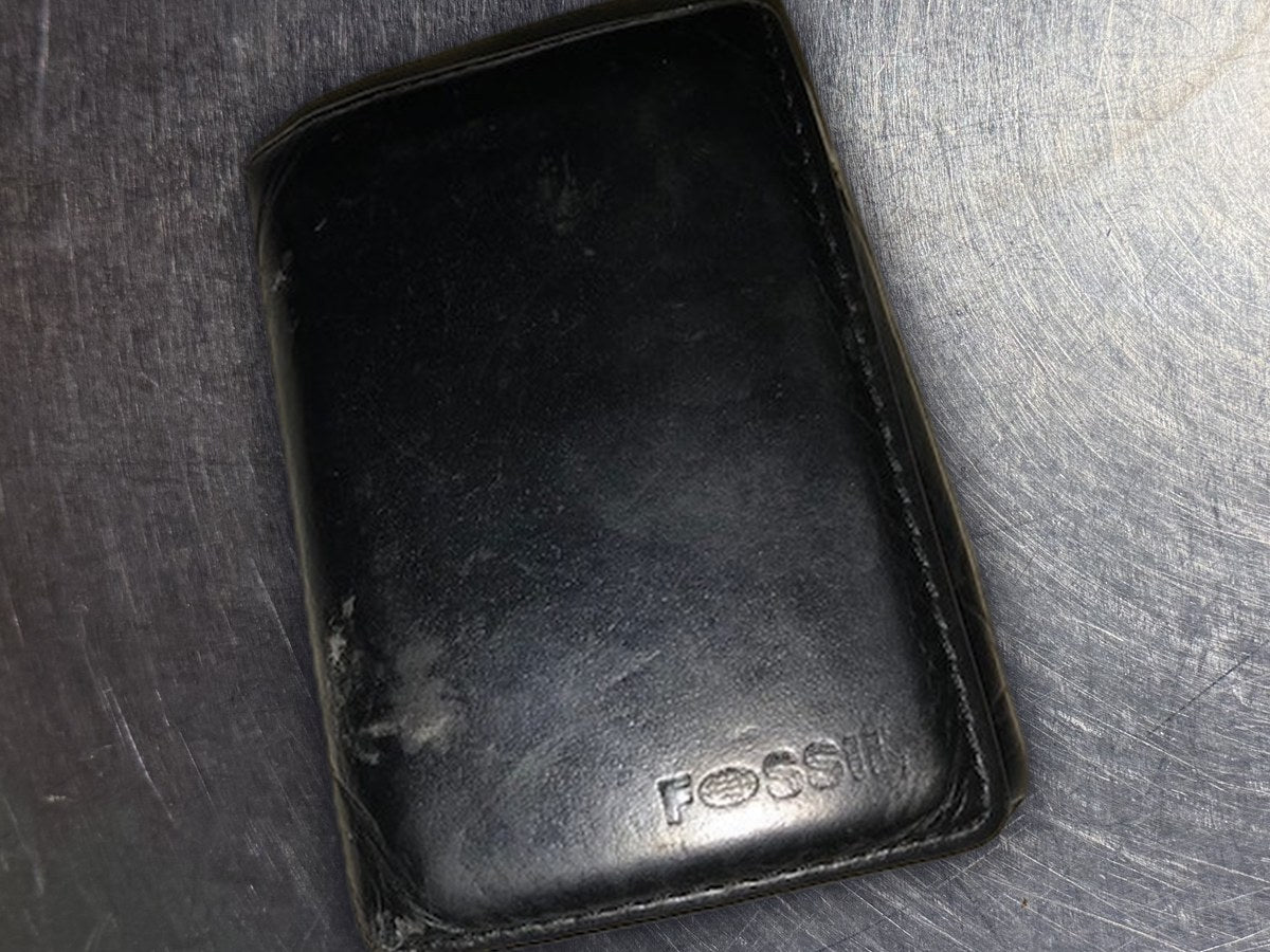 Genuine Leather Fossil Wallet, Black