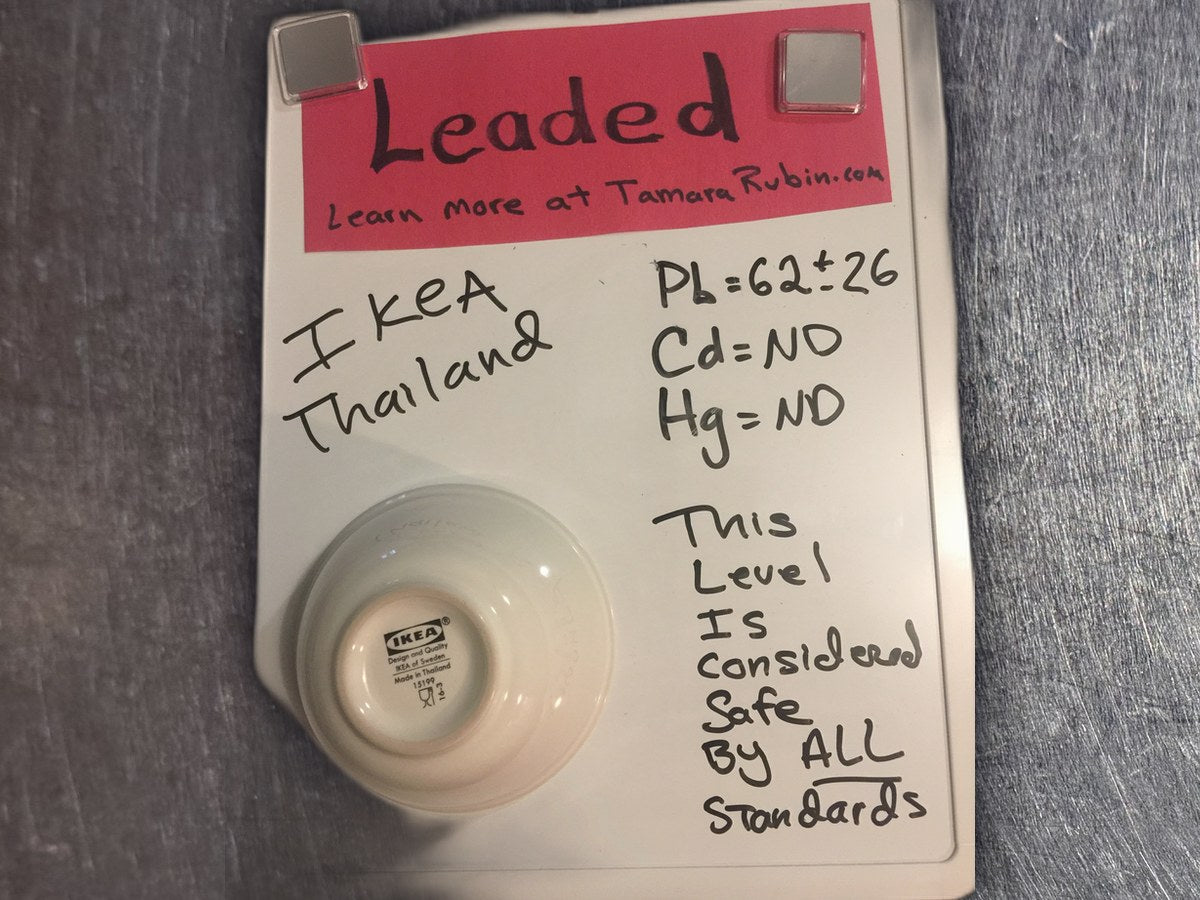 Ikea Dishes, Made in Thailand: 90 ppm lead by XRF