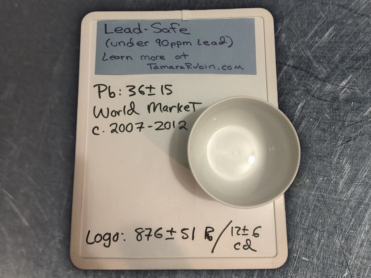 World Market Bowl: 36 ppm lead by XRF