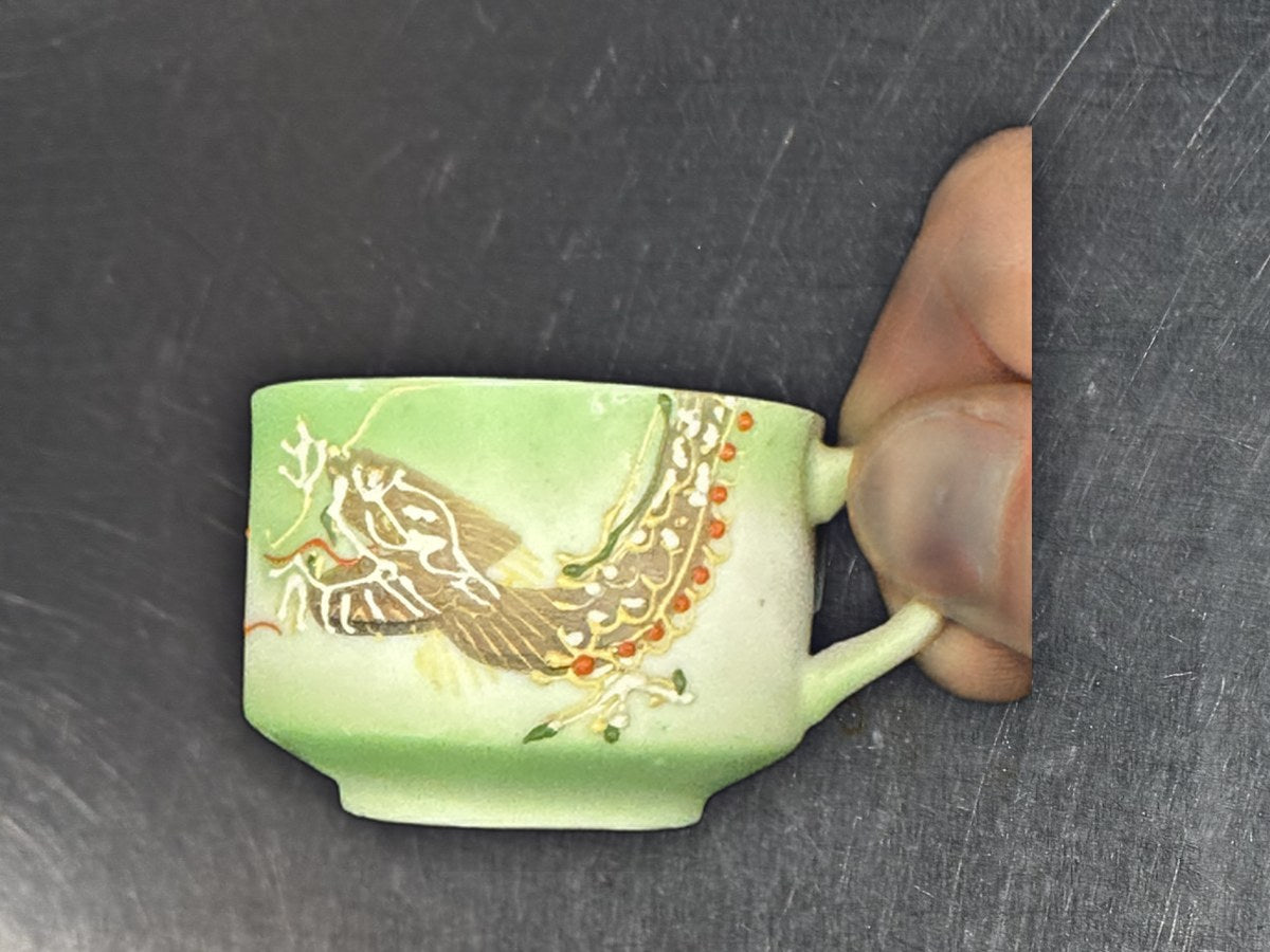 Made in Occupied Japan Green Tea Cup: 1,822 ppm lead by XRF