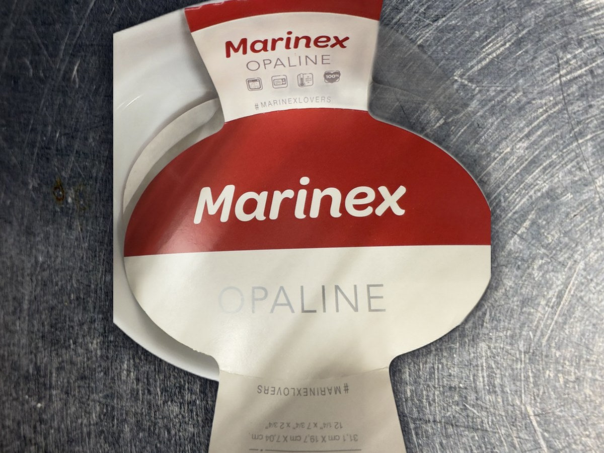 Marinex Opaline Oval Handled Bowl: no lead detected by XRF