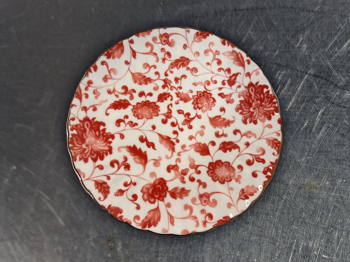 Marlo Thomas Ceramic Floral Red Dish: 34 ppm lead by XRF