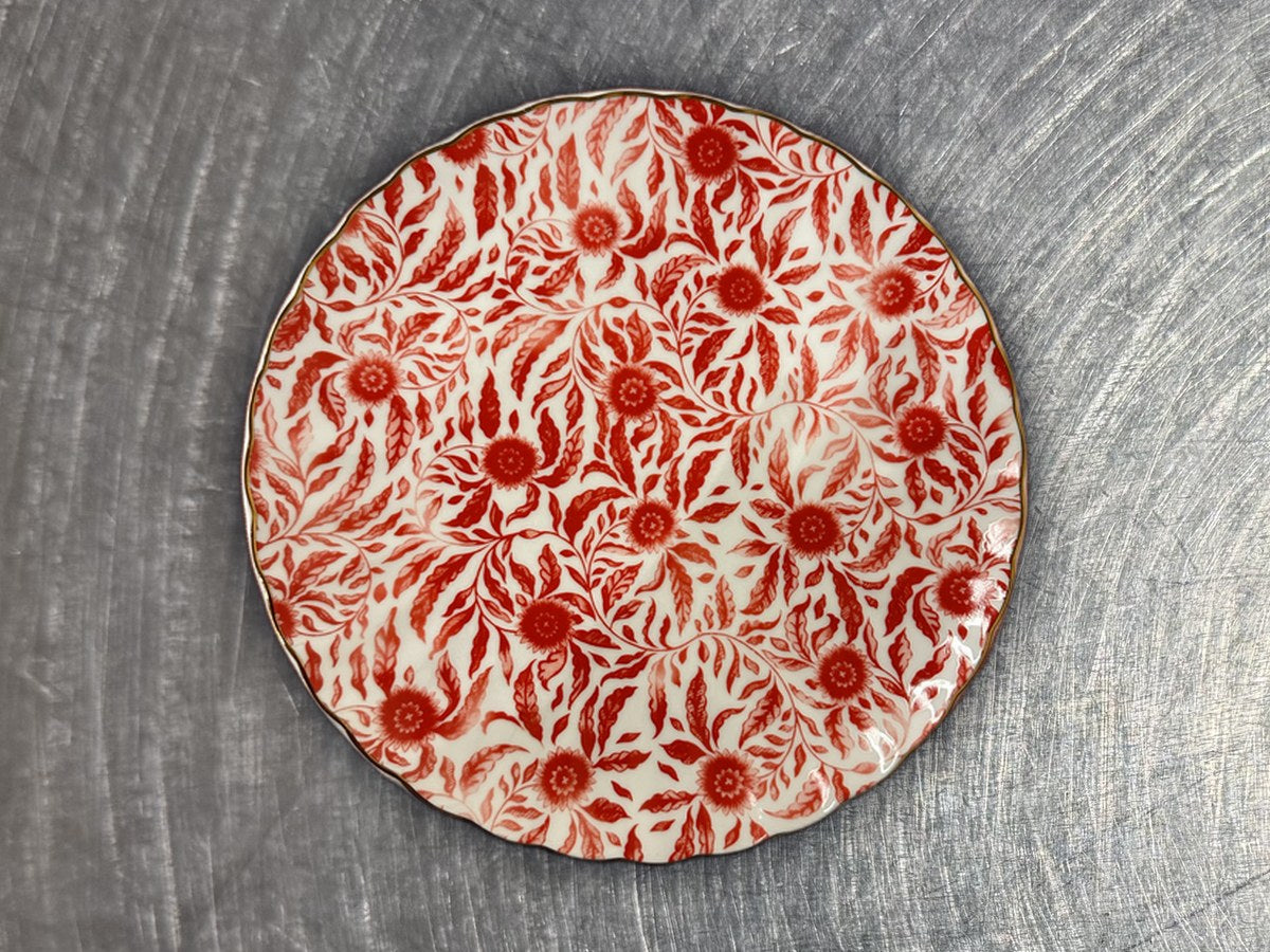 Marlo Thomas Red Floral Design Dish: 41 ppm lead by XRF