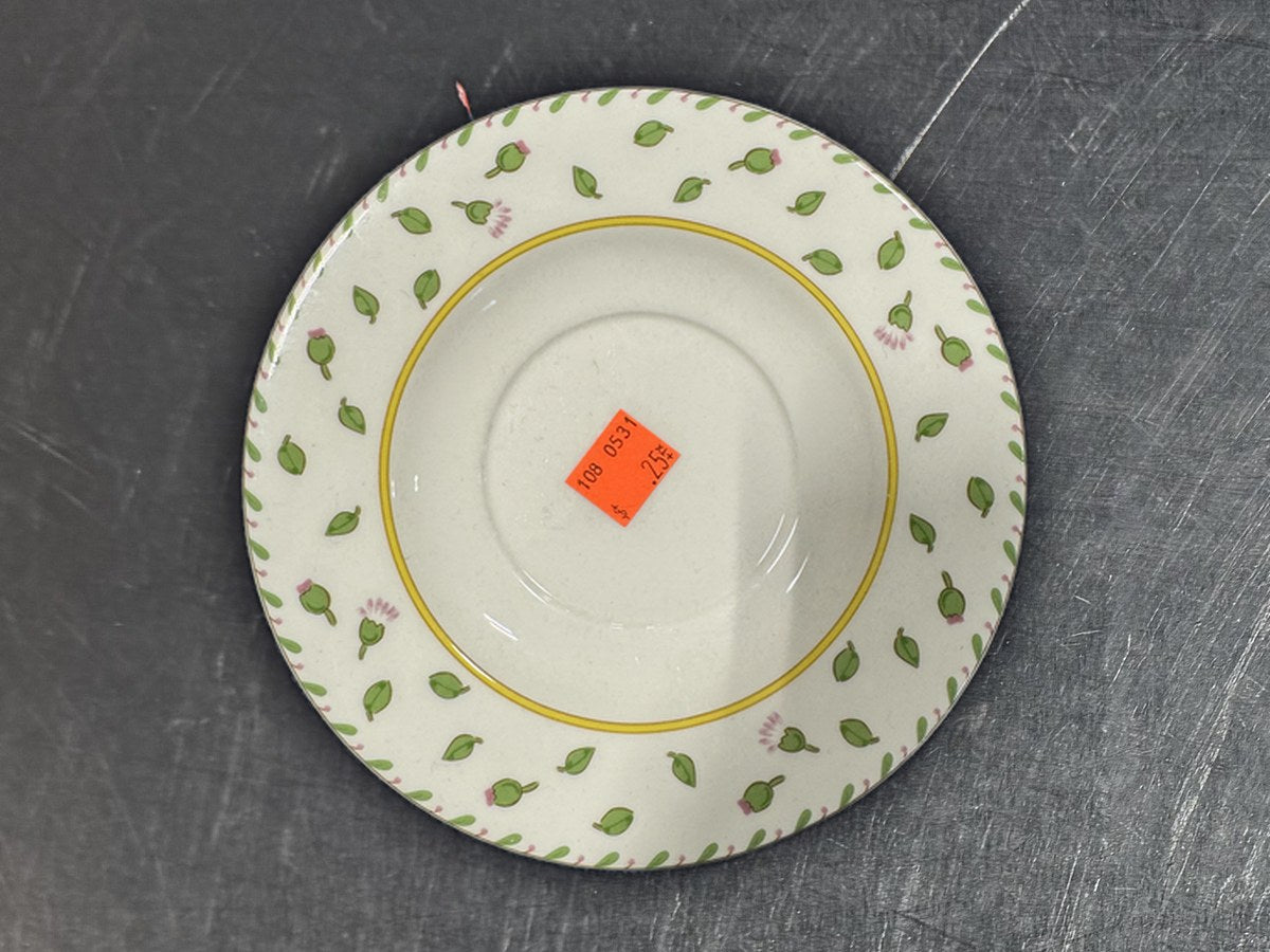 Mikasa Optima Green Leaf Saucer: 94,812 ppm lead by XRF
