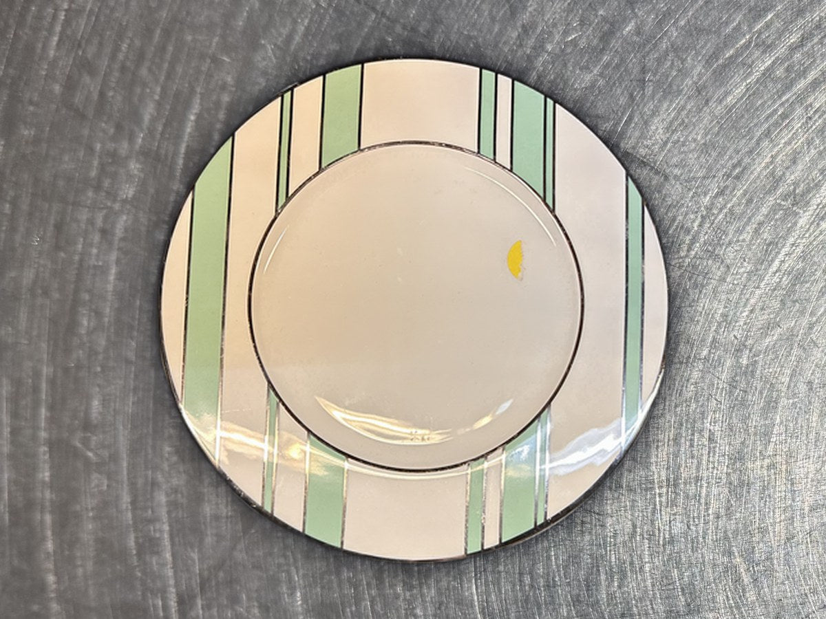 Mikasa Turquoise Stripes Saucer: 101 ppm lead by XRF