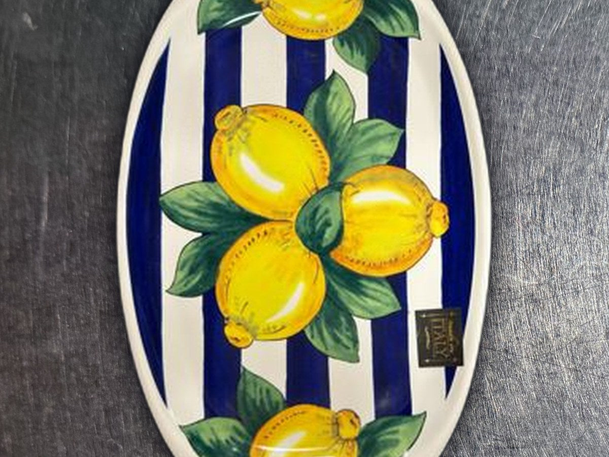 Nova deruta oval scallopped lemon dish