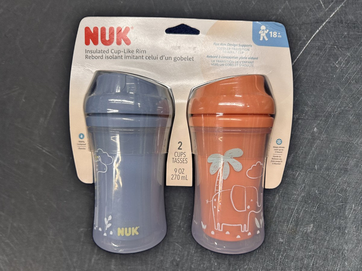 Nuk 270ML Blue & Peach 2 Cups Baby Sippy Cups: no lead detected by XRF