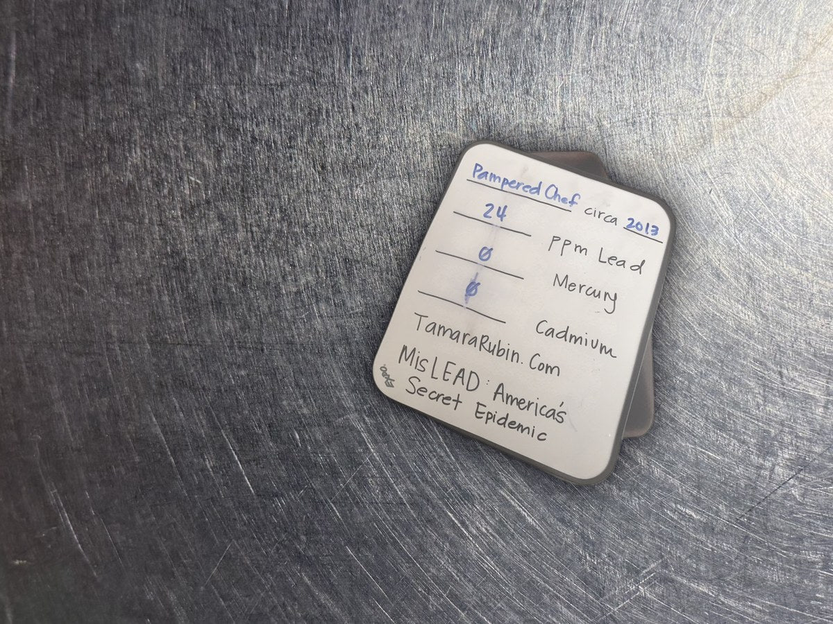 Pampered Chef Baking Tray: 100 ppm lead by XRF