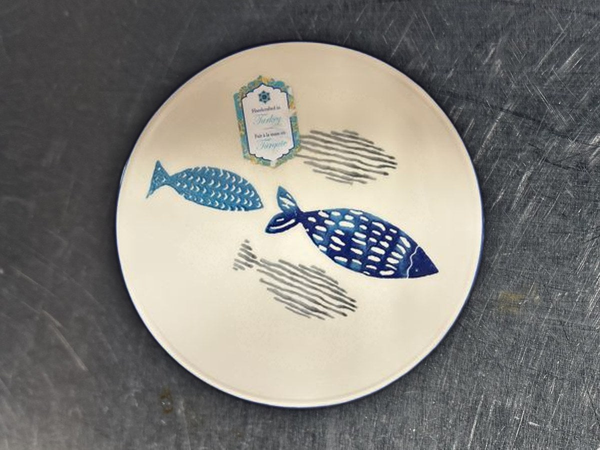 Papart seramik blue fish dish