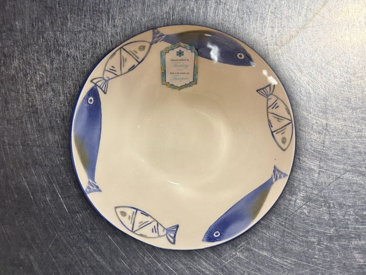 Papart seramik nautical coastal fish bowl