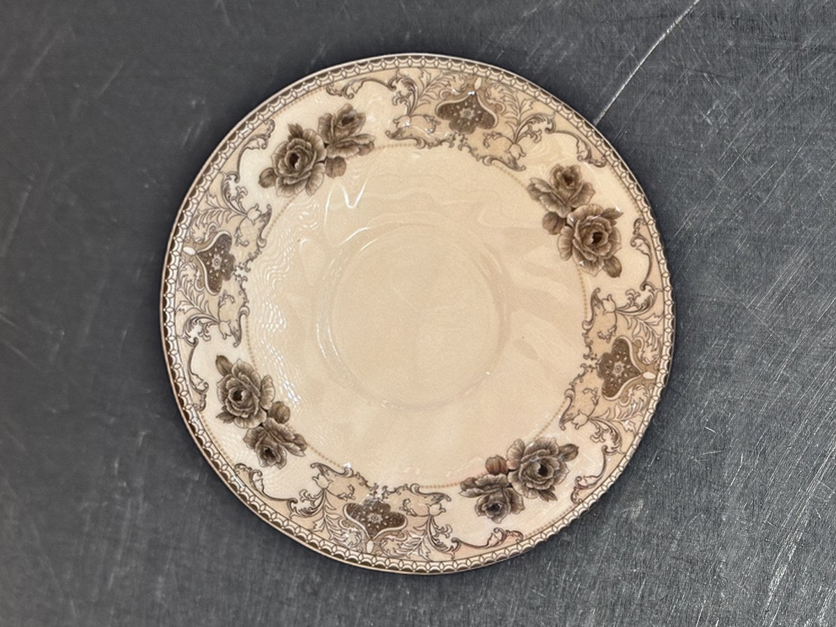 Plate & Plate brown flower saucer