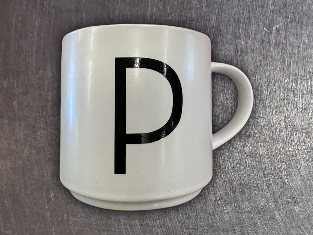 Pottery Barn Mason Stoneware Letter P Mug: 933 ppm lead by XRF
