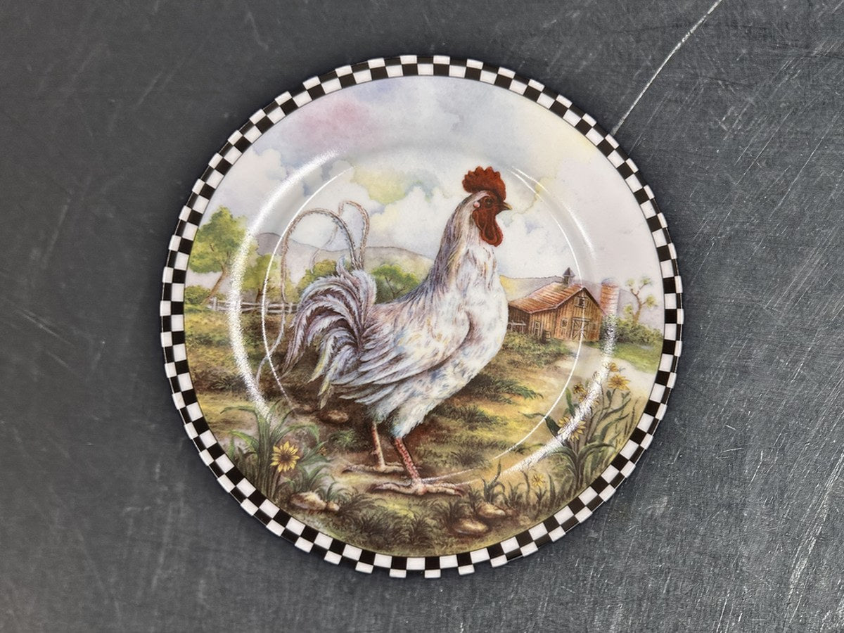 Rooster Plate Decorative Round Dish: 3,339 ppm lead by XRF