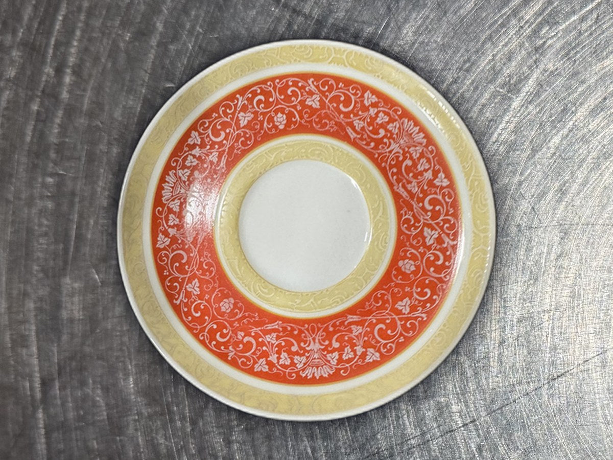 Rosenthal Red & Yellow Bands Saucer: 2,676 ppm lead by XRF