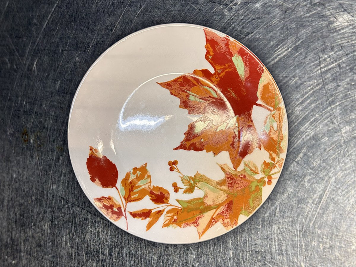Royal Norfolk Antumn Fall Leaf Saucer: no lead detected by XRF